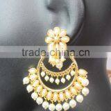 CHAND BALI Dangler Gold Tone Dangler PEARL DROP EARRINGS thumbnail-1