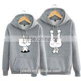 Boys Member Cute Cartoon Images Printed Korean Style Lovers Fleece Hoodies Black White Red Hoodie Plus Size thumbnail-1