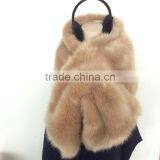 White Color Fashion Winter Knitting Fur Scarf Factory thumbnail-5