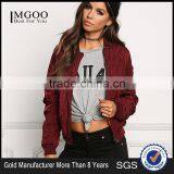 MGOO Fashion Manufacturer Women Long Sleeves Coat And Jackets Ladies Western Wear Zip Up Bomber Jackets thumbnail-1