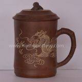 Nixing Pottery Dragon Tea Cup Ceramic Hand Carving Tea Mug Coffee Water Cup 450ml thumbnail-1