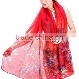 Fashion Women Chiffon Scarf Floral Print Drive Travel Shawl Beach Style Slik Wrap Pashmina thumbnail-1