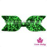 Wholesale Lastest Plain Color Sequins Hairbows Metal Accessories Baby Girl Bow Hair Clips Grips thumbnail-2