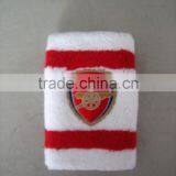 Striped Cotton Sport Wrist Sweatband thumbnail-1