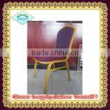 Hot-Sell Cheap Classic Design Old Fashion Cushioned Aluminium Banquet Stacking Chairs thumbnail-1