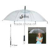 46" Arc Clear Automatic Umbrella - Made From Clear POE Material, 31" Long, Features a Metal Frame and Comes With Your Logo thumbnail-1