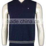 ISO9001/BSCI Manufature V-neck Navy Blue Wholesale Cheap Sweater Vest thumbnail-6