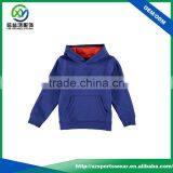 New Arrival 100%cotton Fleece Kids Plain Pullover Hoodies in Blue thumbnail-1