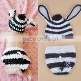 Knitted Animal Hats Soft and Colourful Yarns Handmade Baby Clothing Newborn Crochet Knit Beanie Hat Set thumbnail-3