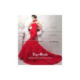 S950 Real Photo Fashion Design Wedding Dresses Red Bridal Gown thumbnail-1