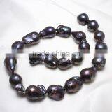 Fashion Jewelry Freshwater Cultured Nucleated More Colors Pearl Cream Biwa Beads thumbnail-3