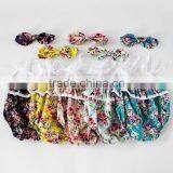 Off Shoulder Baby Girls Romper Kids Rose Flower Outfit Jumpsuit M7061301 thumbnail-1