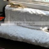 YR596A 145*140CM Real Knitted Rabbit Fur Home Blankets