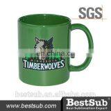 JS Coatings Sublimation Mugs 11oz Full Green Color Mug B11Q-GR