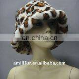 Fashion Ladies Rabbit Fur Hat/Cap Winter Warmer Fashion Leopard-printed Color thumbnail-1