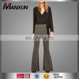 New Arrived Office Ladies Style Knitted Women Flare Trousers Slim Women Pants