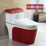 Red Color Bathroom Ceramics Luxury One Piece China Manufacturer With Competitive Price
