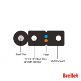 BL-BDC-W FTTH Self-Supporting Bow-Type Drop Cable Brellet Telecom Fiber Optic Cable