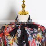 Сексуальная печать, длинные рукава, женская одежда, свободный стиль, воротник-туртл, на шнуровки thumbnail-3