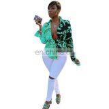 2020 New Design Women's Clothing Loose Graffiti Pri-nted Casual Shirts Irregular Button Blouses Ladies Tops thumbnail-5