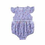 2019 New Cherry Newborn Fly Sleeve Jumpsuit Soft 100% Cotton Baby Romper thumbnail-2