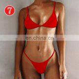 RTS Custom Sexy Swimwear Micro Mini Thong Bikini Thong Swimsuit For Women thumbnail-2