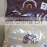 1-3years Spring Autumn New Baby Children's Suit Printed Rainbow Sweater & Baby pp Short Two-piece Suit Outfits