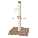 Brown Sofa Fabric Pole Cat Tree With Playing Mouse Toy thumbnail-1