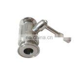 DIN/SMS/3A Sanitary 2 Way Ball Valve Triclamp End With Stainless Steel Handle Forged Valve Body thumbnail-2