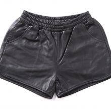 hot sale 2021 new fashion ladies'genuine lambskin leather shorts pants