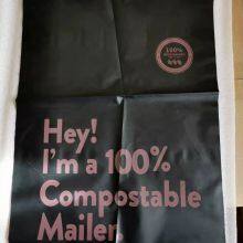 Custom Design Cornstarch Plated Made Biodegradable Compostable Envelope Packing Bag Mailer Bag thumbnail-4