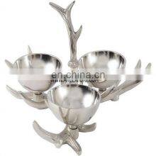Shiny Metal Antler Bowl thumbnail-2