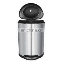 Высокая емкость 45 л. Нержавеющая сталь, крышка с поворотной системой, педальный контейнер для мусора с матовым покрытием, устойчивый к отпечаткам пальцев, домашний мусорный бак thumbnail-4