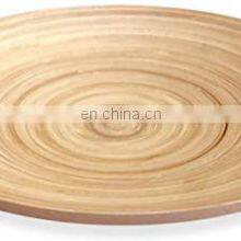 Natural Bamboo Plates For Dinner, Fruit, Snacks Serving/ Bamboo Dished/ Spun Natural Colorful Bamboo Salad Serving Plates thumbnail-5