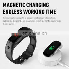 Custom Wristbands Wireless Headphones Heart Rate Monitoring Smartwatch Earphone 2 in 1 Smart Watch With Headset Smart Bracelet thumbnail-3
