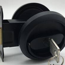 Black Color Hidden Round Shaped Sliding Door Lock thumbnail-4