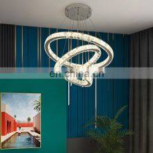 LED Round Crystal Circle Chandelier LUXURY Ring Lamp Pendant Lights For Living Room Hotel Restaurant Hanging Lights thumbnail-4