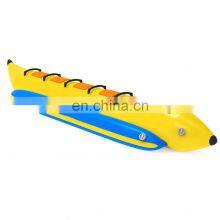 Water Games Inflatable Flying Fish Banana Boat With Double Tubes