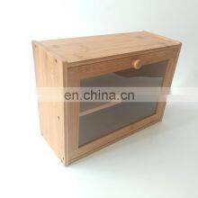 Bamboo Storage Bread Box Hot Selling Double-deck Natural Bamboo Storage Box Pantry OrganizerHome Storage & Organization thumbnail-4