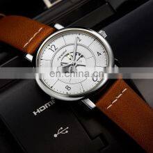 SINOBI Classic Wristwatch S9843G Stainless Steel Man Watch Relogio Custom Logo Hollow Out Dial Watches Montre Homme thumbnail-4