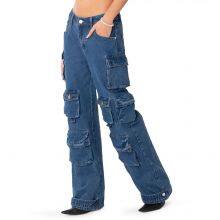 Customize Baggy Cargo Jeans for Women thumbnail-2