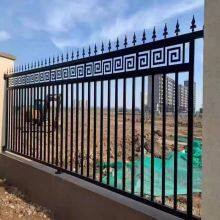 Blue and White or All Black Zinc Steel Fence Nets and Welded Iron Railings for Villas, Iron Art Fences for Construction Site Walls thumbnail-3