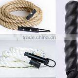 MMA Battle Rope - Conditioning Rope Climbing Rope - 1.5" Width Avail. in 30ft, 40ft, 50ft Length BLACK thumbnail-4