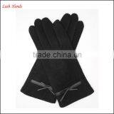 Simple Woolen Gloves With Leather Belt for Women thumbnail-3