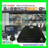 FCC 3G &GPS pop-up alarm mobile gps car dvr with Free CMS for remote control and view MDVR