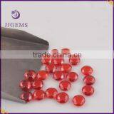 Wholesale 8mm Round Orange Double Flat Facets Loose cz Stones