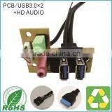USB 2.0 and USB 3.0 Audio Front Panel for Computer thumbnail-2
