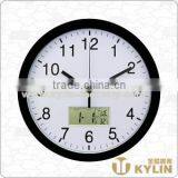 Plastic Wall Clock With Thermometer thumbnail-1