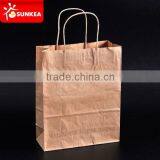 Flat Bottom Kraft Paper Grocery Bag With Handle thumbnail-2