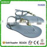 White PVC Material and PVC Outsole plastic jelly sandal